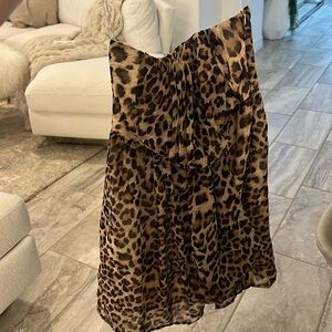 Gossip girl leopard strapless mini dress